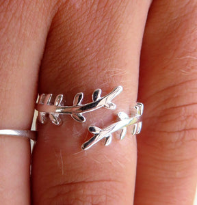 Sterling Silver Fern Ring
